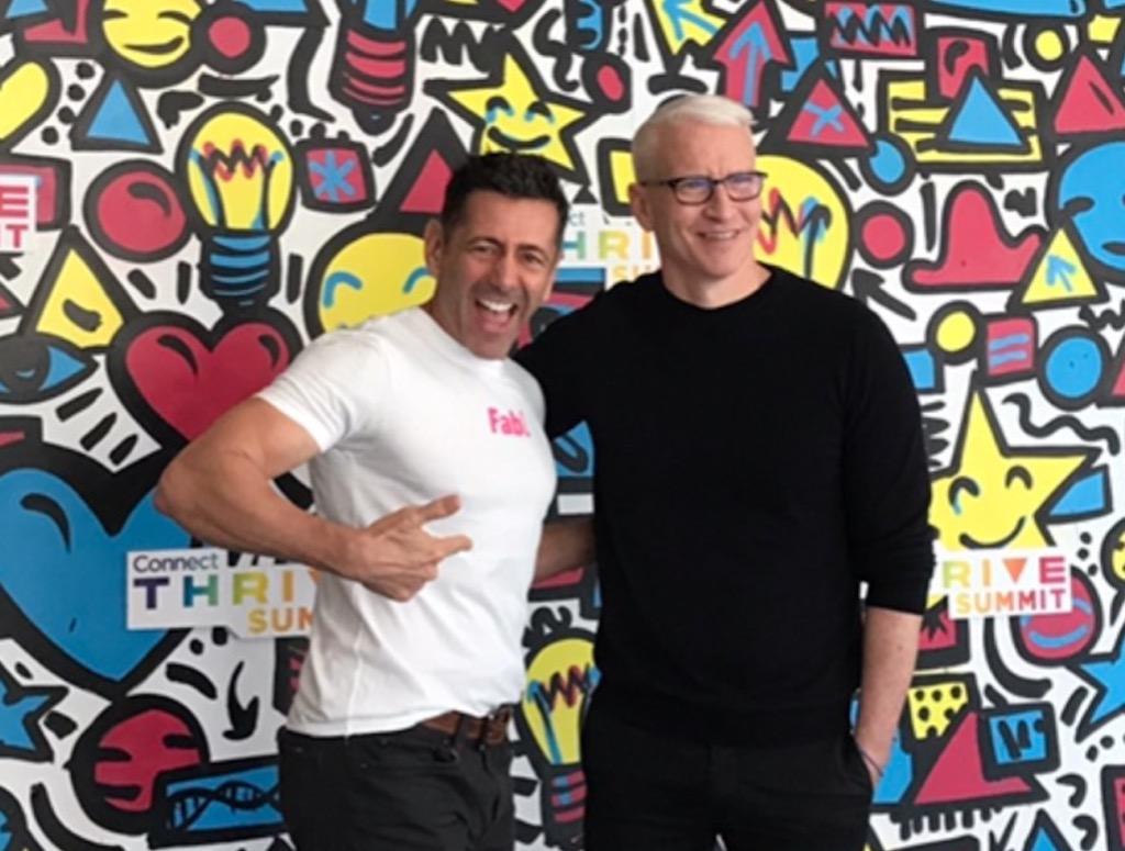 FabFounder meets Anderson Cooper at Thrive Summit San Francisco