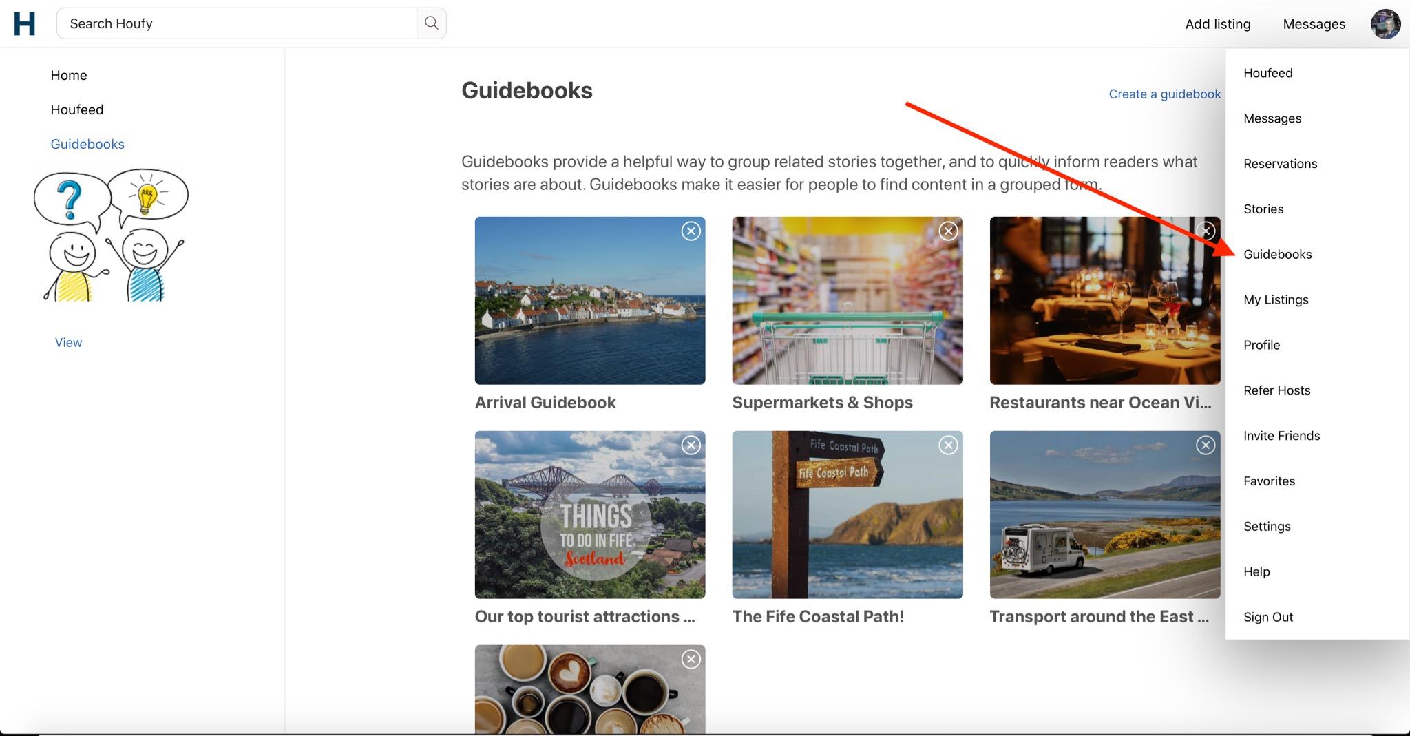 How to remove a story from my guidebook
