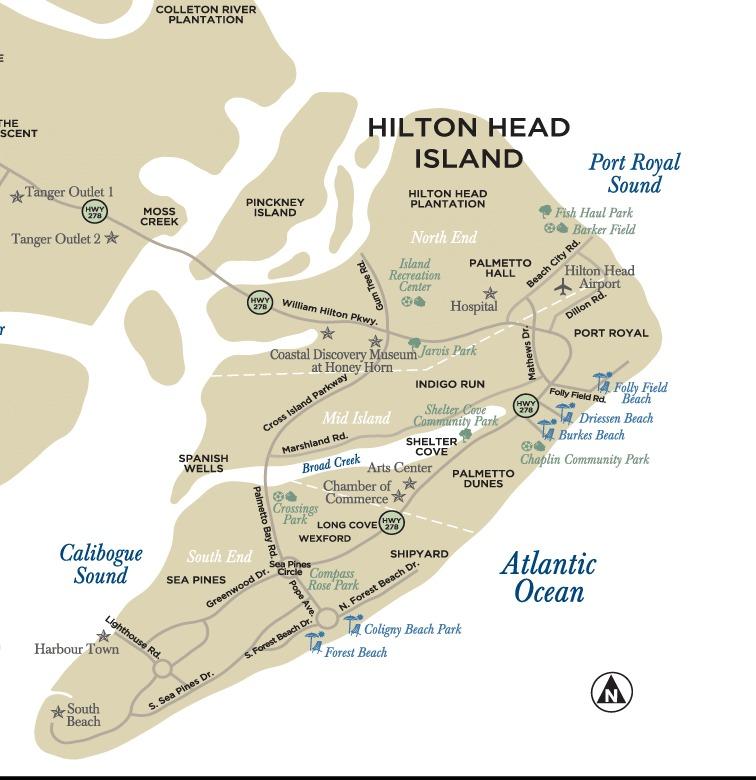 Hilton Head Island bike paths map