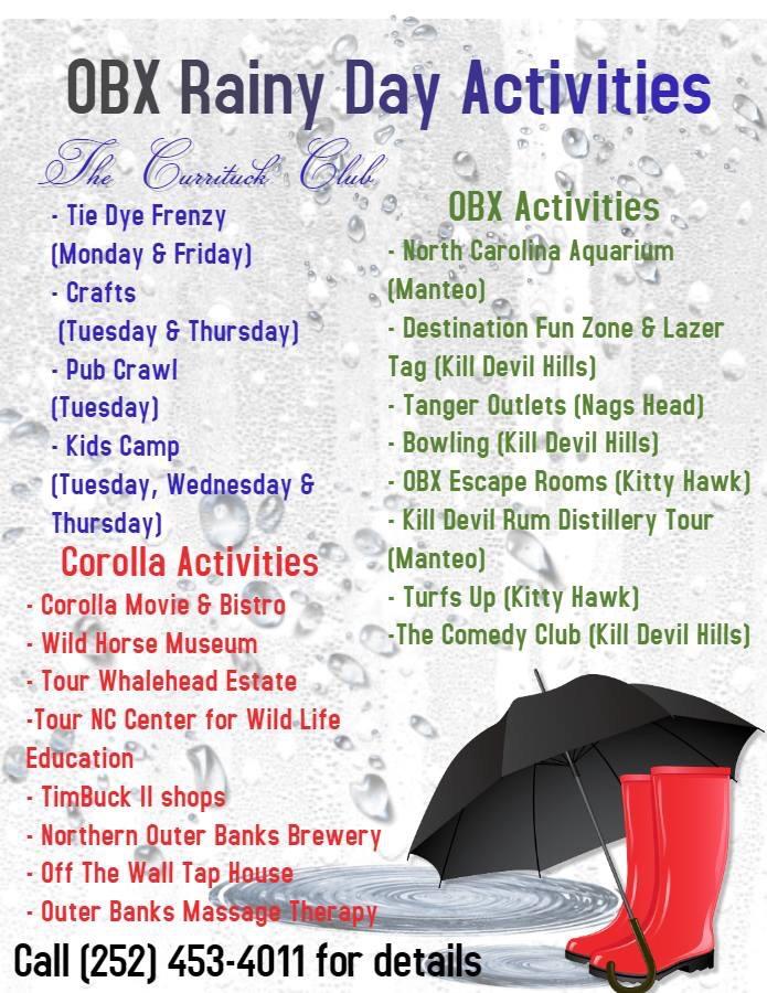 OBX Rainy Day Activities