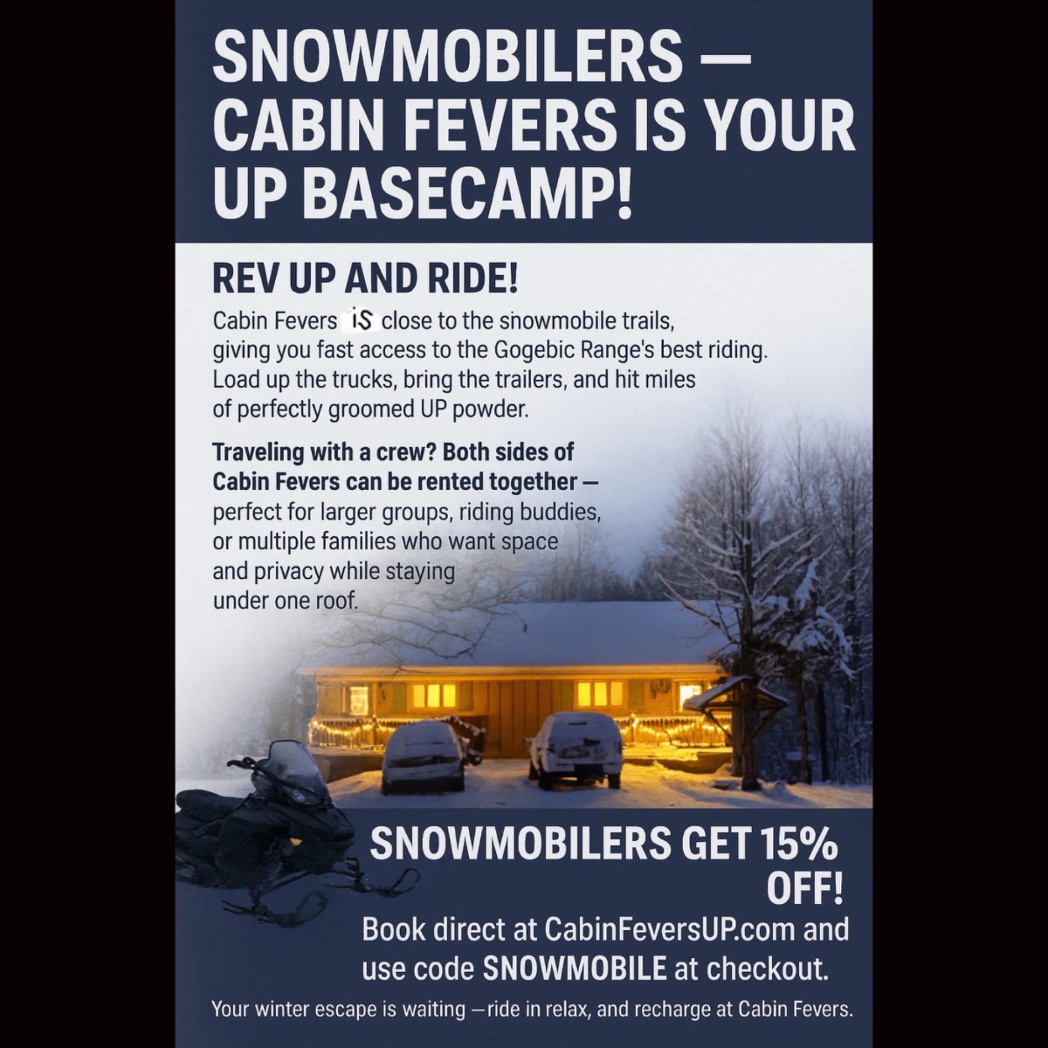 ❄️ The Ultimate Snowmobiler’s Getaway in Michigan’s Upper Peninsula